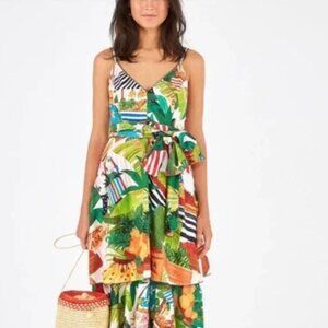 NWT Farm Rio Tropical Fair Midi Dress Size XS